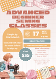 Advanced Beginner Sewing Class November 17th 4-6pm