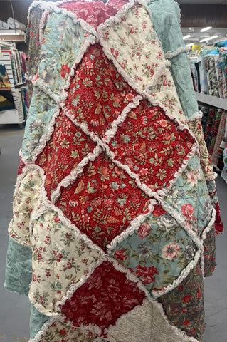 2 day throw sized rag quilting class advanced beginner March 16th and March 30th