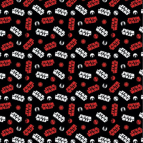 Star Wars tossed design red, white, black